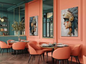 AF_Culture_Mexico_Expressionist_Portrait_Mayan-Spirit_v01_v02_Mockup_Restaurant