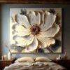 white flower petals in bedroom