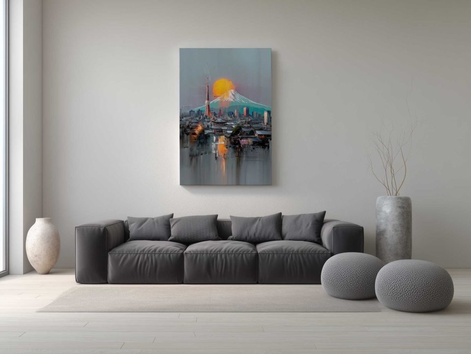 AF_Cityscape_Japan_Expressionist_Portrait_Fuji-sunset_v01_Mockup_Livingroom