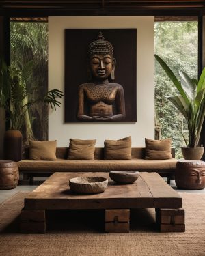 AF_Culture_Spiritual_Realistict_Portrait_Buddha_v01_Mockup_Livingroom
