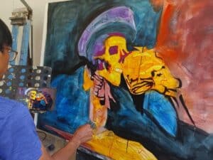 ArtFlux Gallery Kampon Last-Watch_inprogresspainting